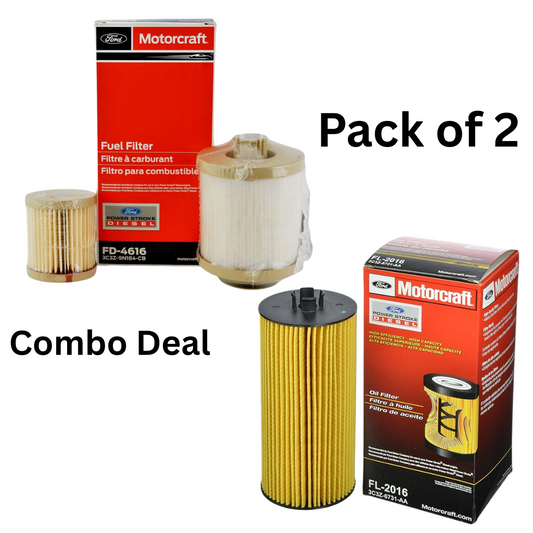 Motorcraft FD-4616 & FL-2016 Filter Combo (2-Pack) | Genuine OEM Oil & Fuel Filters