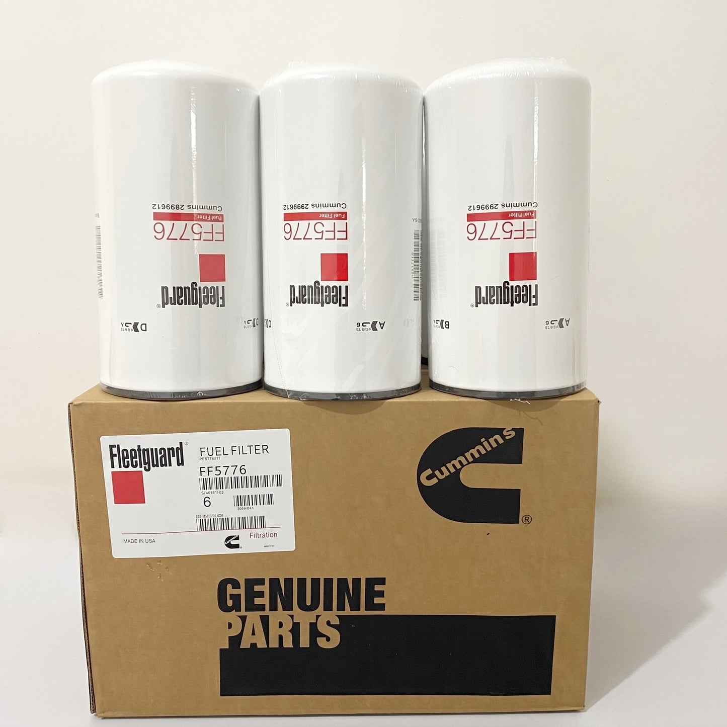 Fleetguard FF5776 Fuel Filter 6-Pack | OEM for Cummins ISX ISX15 QSX | Replaces 2893612