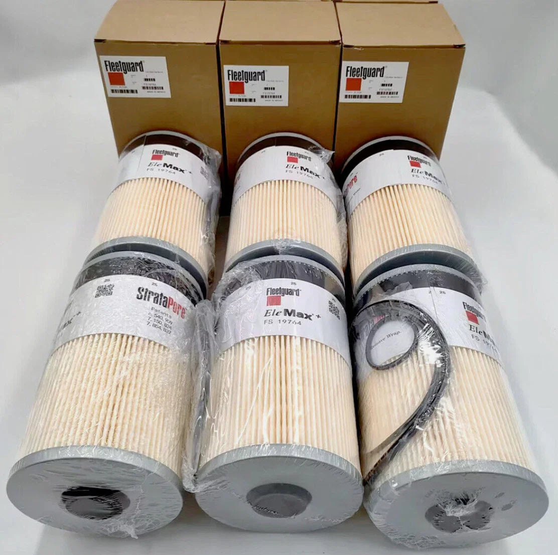 Fleetguard FS19764 Fuel Water Separator 6-Pack | OEM EleMax for Cummins ISX & Davco Fuel Pro